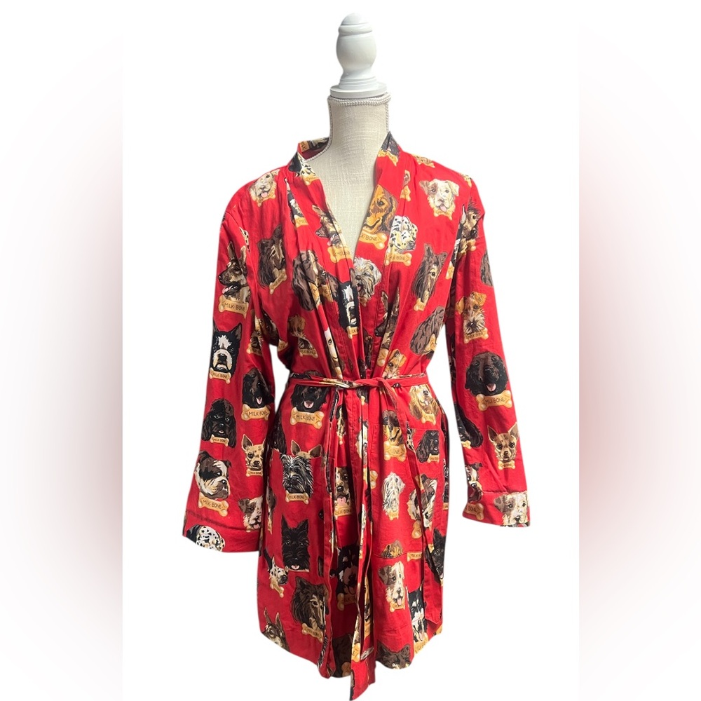 Nick & Nora dog‎ print bathrobe